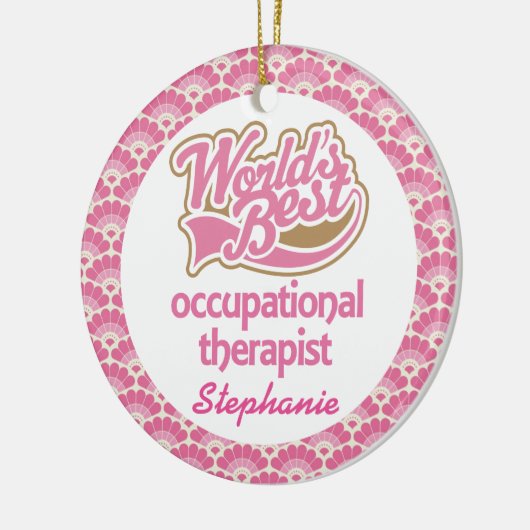 Beroepstherapist, gepersonaliseerd versieringsmidd keramisch ornament (Links)