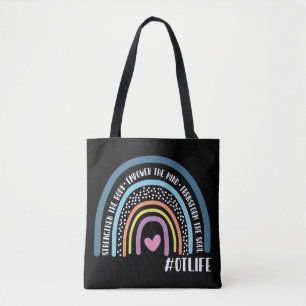 Beroepstherapist Regenboogversterking Het lichaam Tote Bag