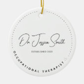 Beroepstherapist tegen Afstuderen kerst Keramisch Ornament (Voorkant)