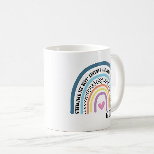 Beroepstherapistische regenboog versterkt het lich koffiemok (Voorkant rechts)