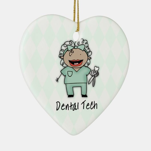 Beroepsvrouw Tech Personalized Keramisch Ornament (Rechts)