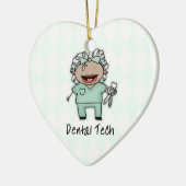 Beroepsvrouw Tech Personalized Keramisch Ornament (Links)