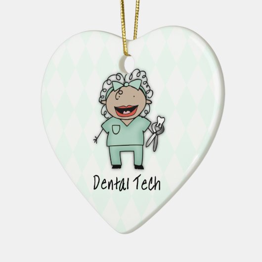 Beroepsvrouw Tech Personalized Keramisch Ornament (Links)