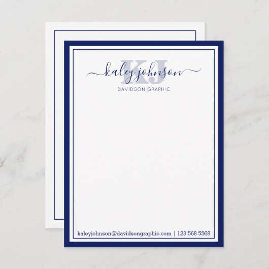 beroepszeemacht | Van de schrijftafel van Note Kaa Bedankkaart (Voorkant / Achterkant)