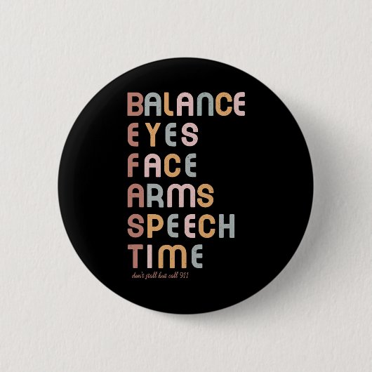 Beroerte Bewustzijn Maand Rood Lint Neuro Verpleeg Ronde Button 5,7 Cm (Voorkant)