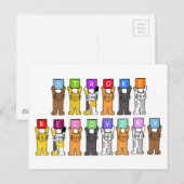 Beroerte herstel Word snel goed Cartoon Katten Briefkaart (Voorkant / Achterkant)