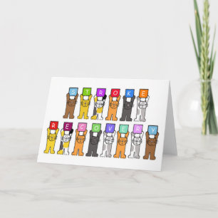Beroerte herstel Word snel goed Cartoon Katten Kaart