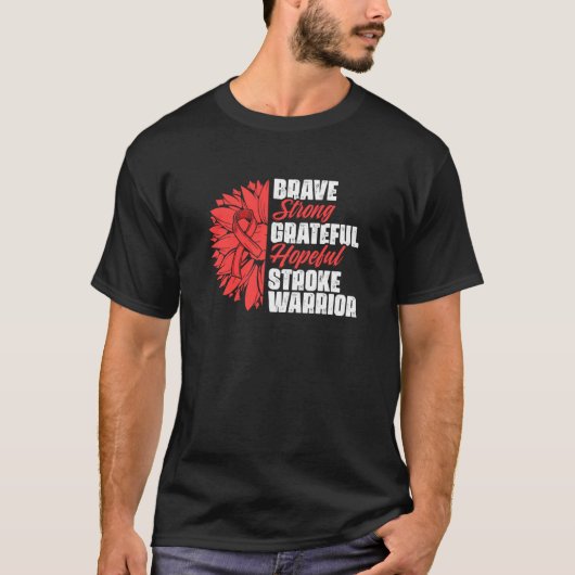 Beroerte Krijger Beroerte Overlevende Rode Lint Be T-shirt (Voorkant)