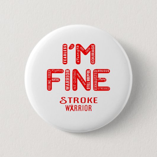 Beroerte Krijger - IK BEN OK Ronde Button 5,7 Cm (Voorkant)