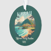 beroerte van de familie Hawaii Ornament (voorkant)