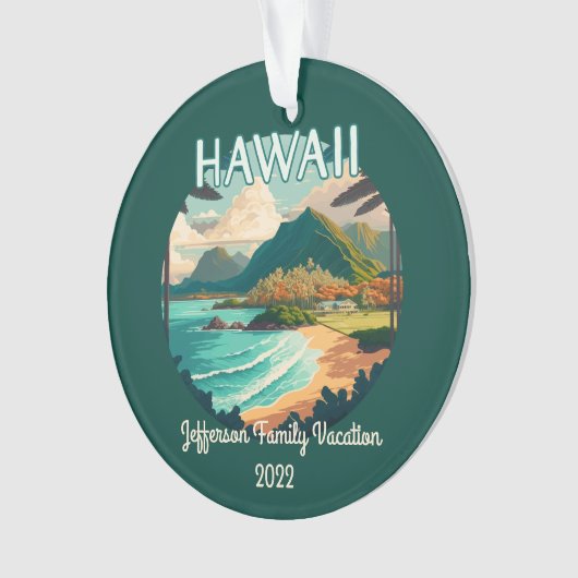  beroerte van de familie Hawaii Ornament (voorkant)