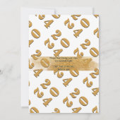 Beroerte van Midnight Party Zwart Goud Oudejaarsav Kaart (Achterkant)