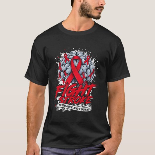 Beroertebewustzijn Beroerte overlevende T-shirt (Voorkant)