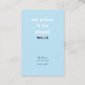 Berouw Evangelist Kaart Visitekaartje (Achterkant)