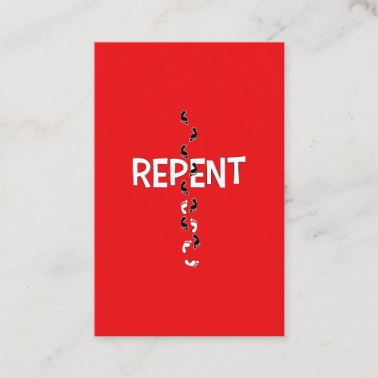 Berouw Evangelist Kaart Visitekaartje (Voorkant)