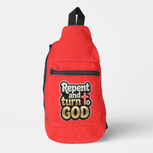Berouw hebben en je tot GOD wenden - Christelijk Sling Bag