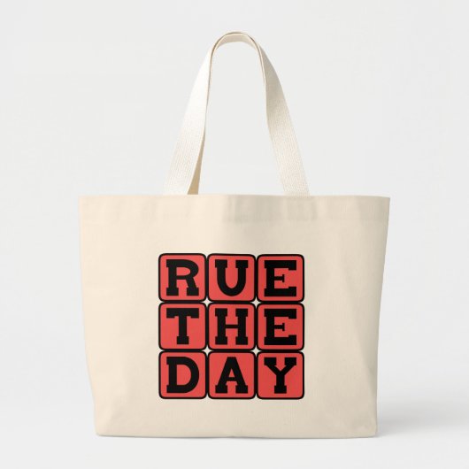 Berouw hebben, Voorgevoel Voorbode Grote Tote Bag (Voorkant)