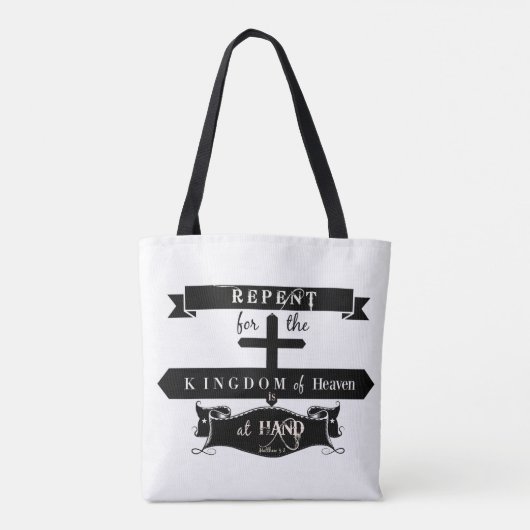 Berouw Schrift - Boodschappentas Tote Bag (Achterkant)