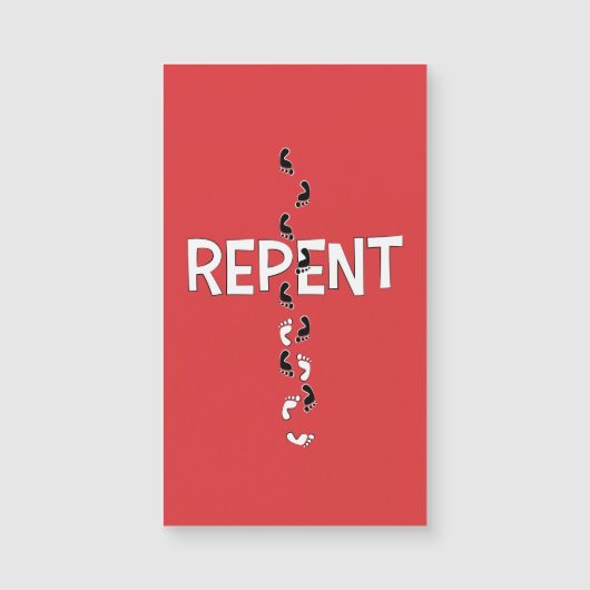 Berouw Voetafdrukken Kruis (Voorkant)