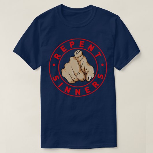 Berouw zondaars t-shirt (Design voorkant)