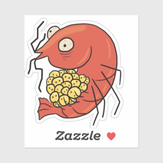 Berried Frazzled Red Cherry Shrimp Sticker (Vel)