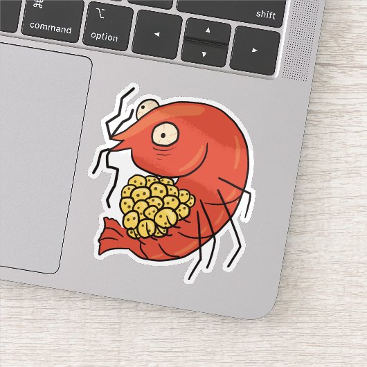 Berried Frazzled Red Cherry Shrimp Sticker (Detail)