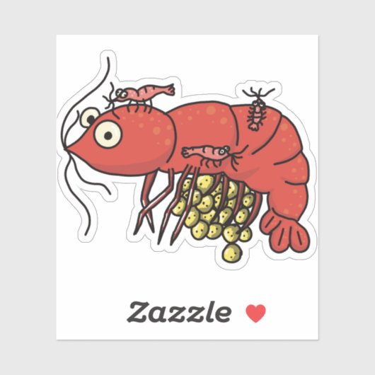 Berried Red Cherry Shrimp Sticker (Vel)