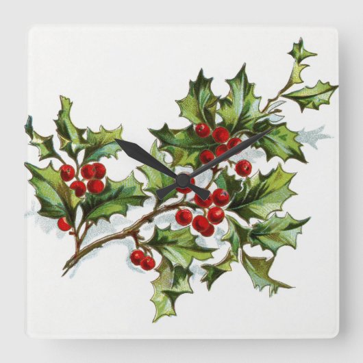 Berries001 Vierkante Klok (Voorkant)