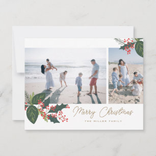 Berries 2 Foto Collage Flat Holiday Kaart