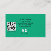 Berries and Branches Watercolor Classic Visitekaartje (Achterkant)