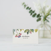 Berries and Branches Watercolor Natural Visitekaartje (Staand voorkant)