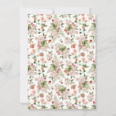 Berries Baby shower Invitation Kaart (Achterkant)