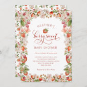 Berries Baby shower Invitation Kaart (Voorkant / Achterkant)