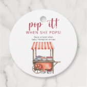 Berries baby shower - Pop it When she pops Bedankjes Labels (Voorkant)