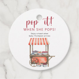 Berries baby shower -  Pop it When she pops Bedankjes Labels