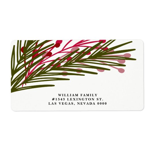 Berries & bladeren label (Voorkant)