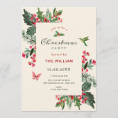 Berries branch floral christmas kaart (Voorkant)