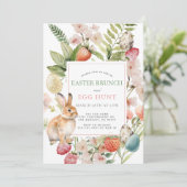 Berries & Bunny Berry Sweet Easter Brunch Kaart (Staand voorkant)