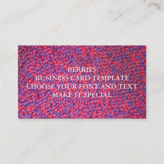 BERRIES BUSINESS CARD TEMPLATE VISITEKAARTJE (Voorkant)