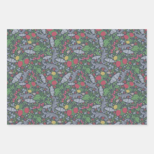  Berries Butterflies Marigold Carnjers Inpakpapier Vel (Voorkant)