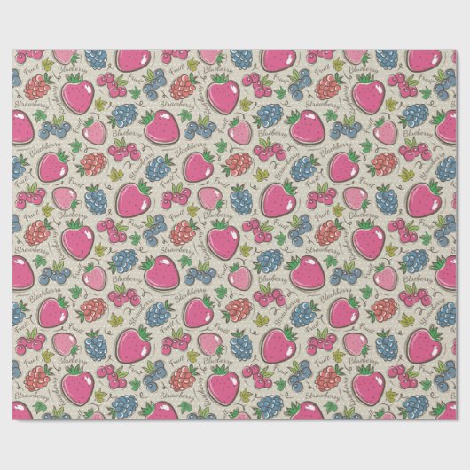 Berries Cadeaupapier (Vlak)