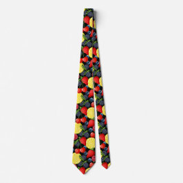 Berries & Citrus Pattern Men’s Necktie Stropdas