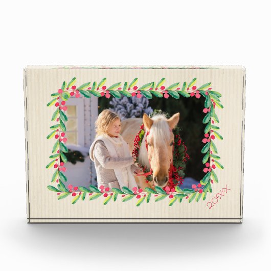 Berries en Greenery Border Fotoblokken (Voorkant)