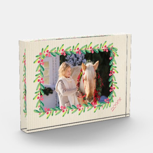 Berries en Greenery Border Fotoblokken (Links)