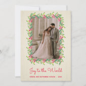 Berries en Greenery kerstfoto Feestdagenkaart (Voorkant)