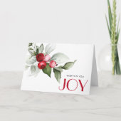 Berries en groen Kerstmis Kaart (Voorkant)