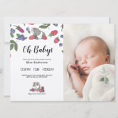 Berries en Guinee - Baby shower voor aangepaste fo Kaart (Voorkant)