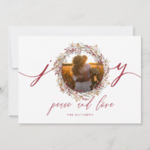 Berries en Joy Holiday-fotokaart