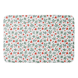 Berries en winterblad Plant laat naadloos patroon Badmat