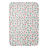 Berries en winterblad Plant laat naadloos patroon Badmat (Voorkant Verticaal)